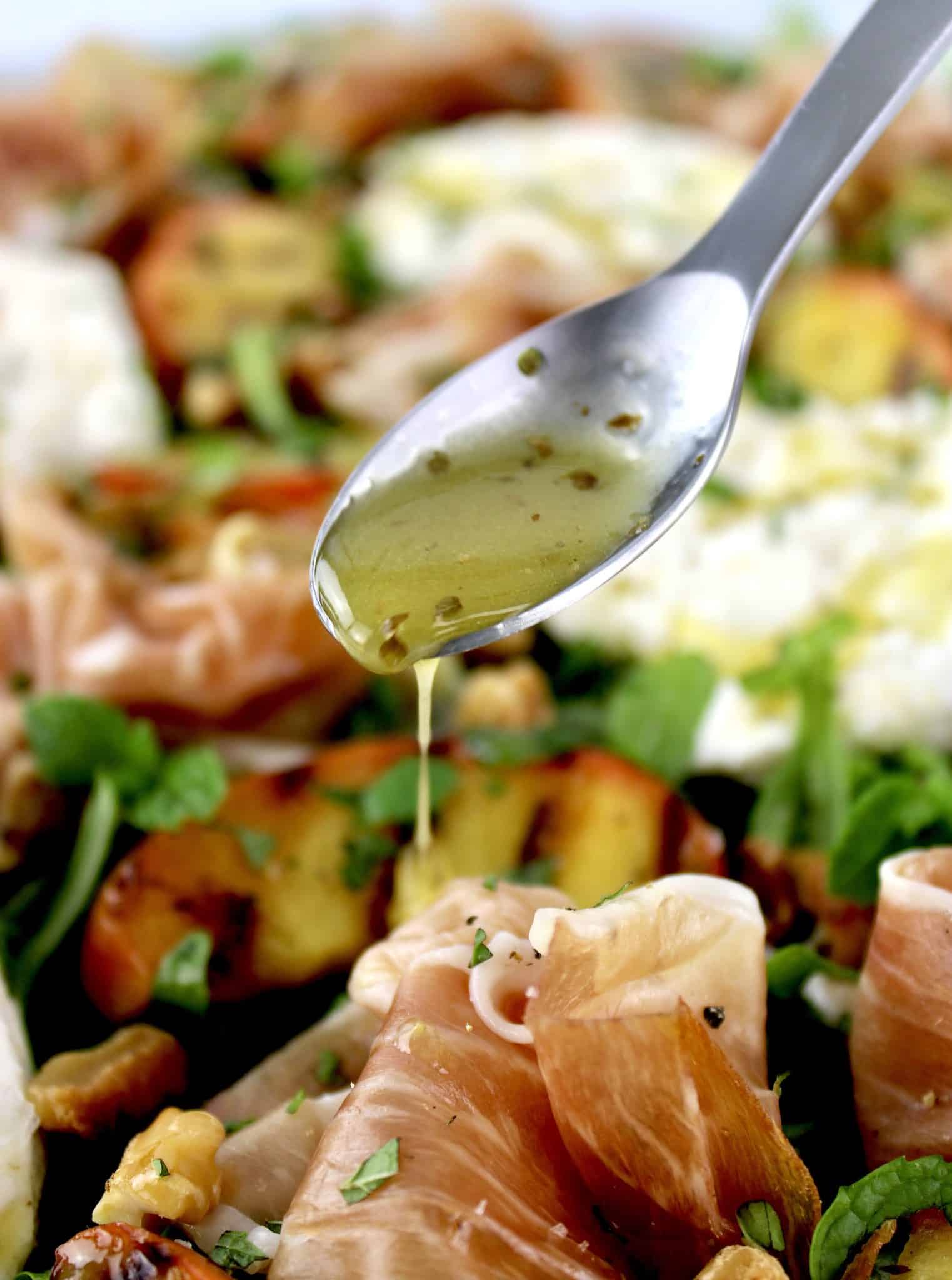 Grilled Peach Burrata Salad with Prosciutto - Keto Cooking Christian