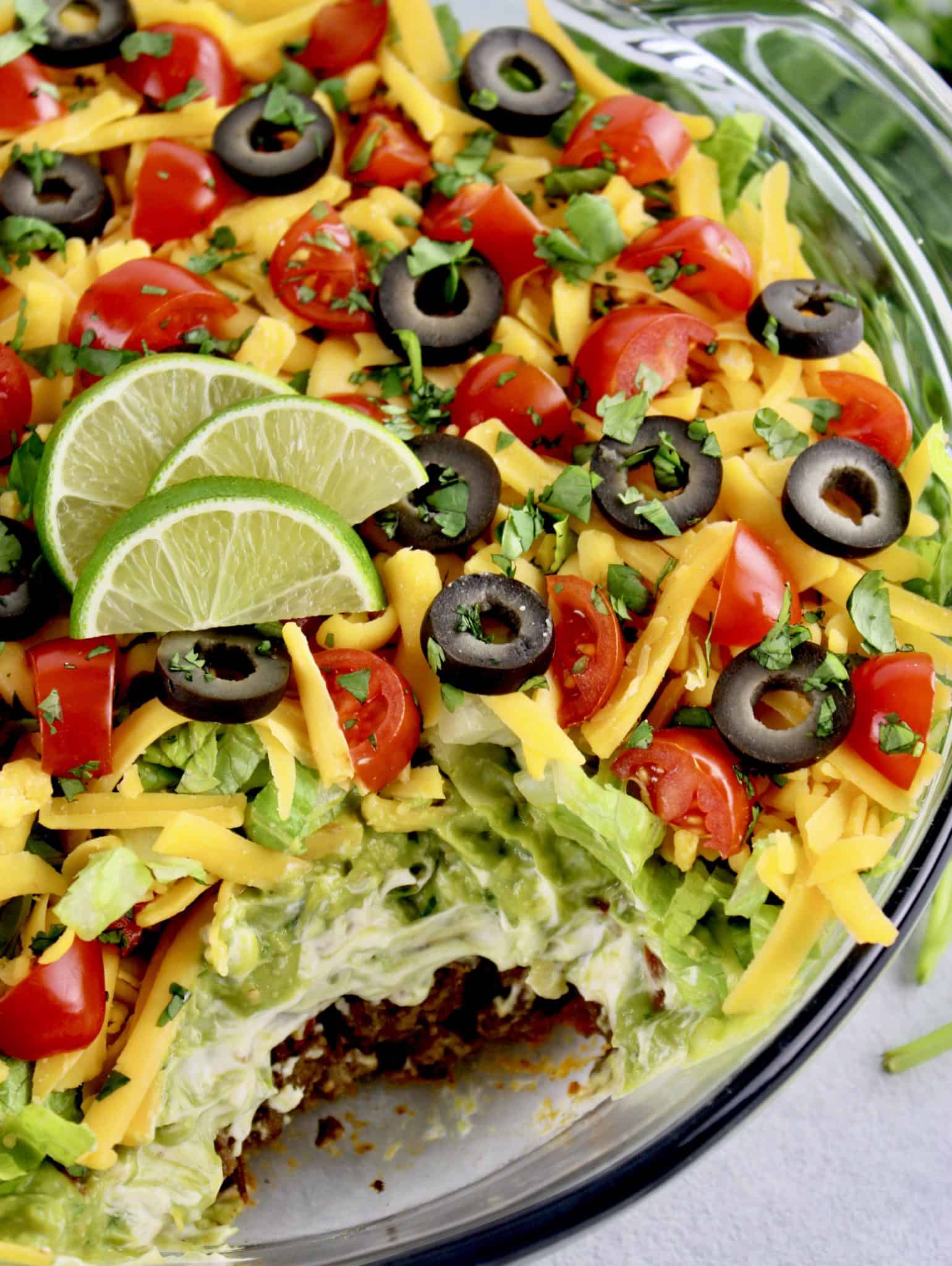 Layered Taco Dip Keto Cooking Christian