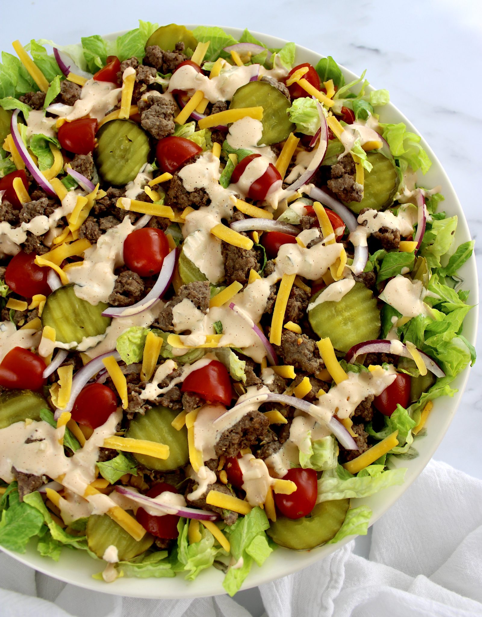 Big Mac Cheeseburger Salad - Keto Cooking Christian