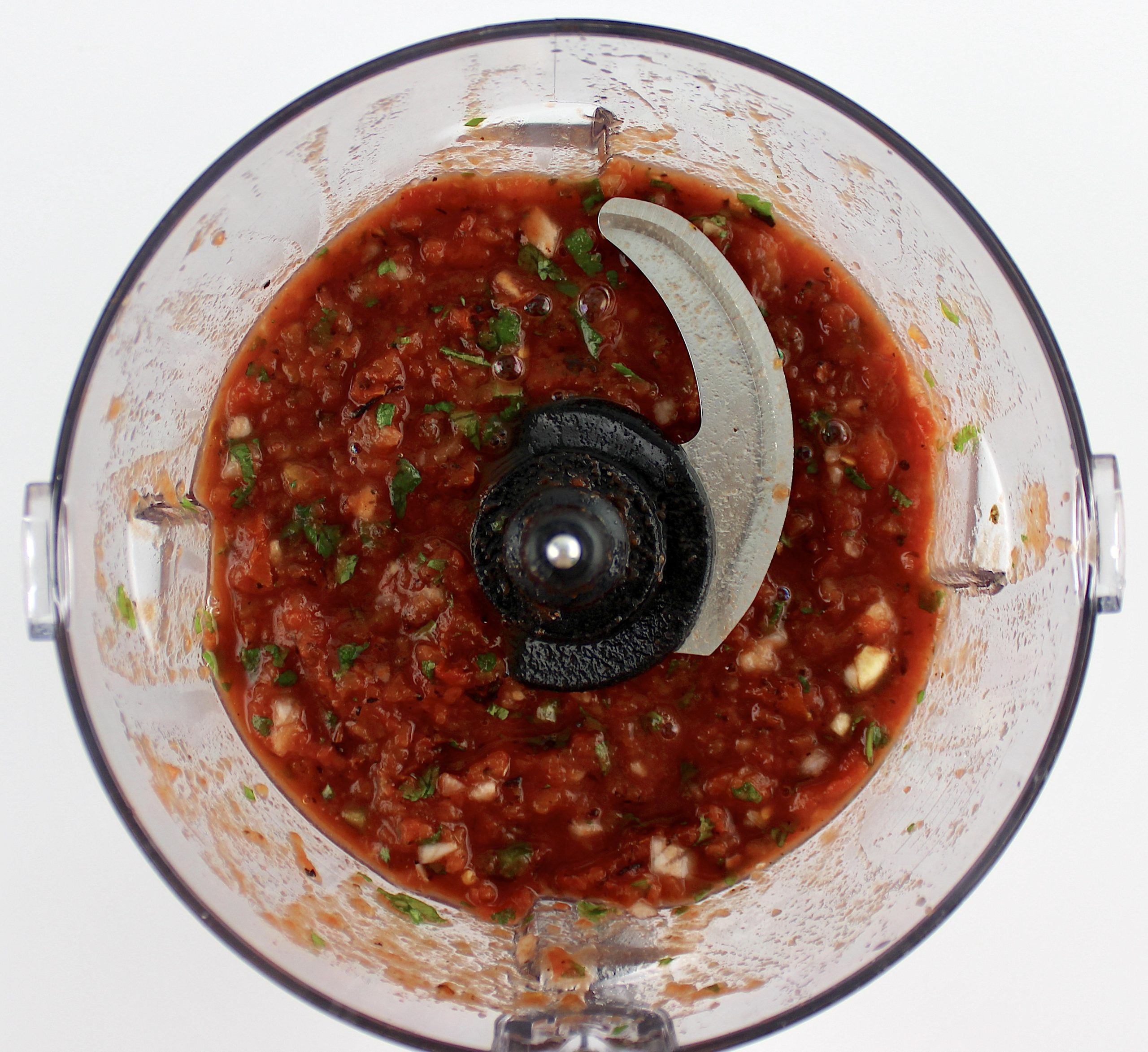 salsa in food processor bowl