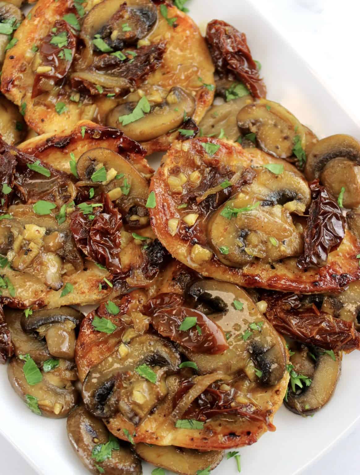 Mushroom Chicken with SunDried Tomatoes Keto Cooking Christian