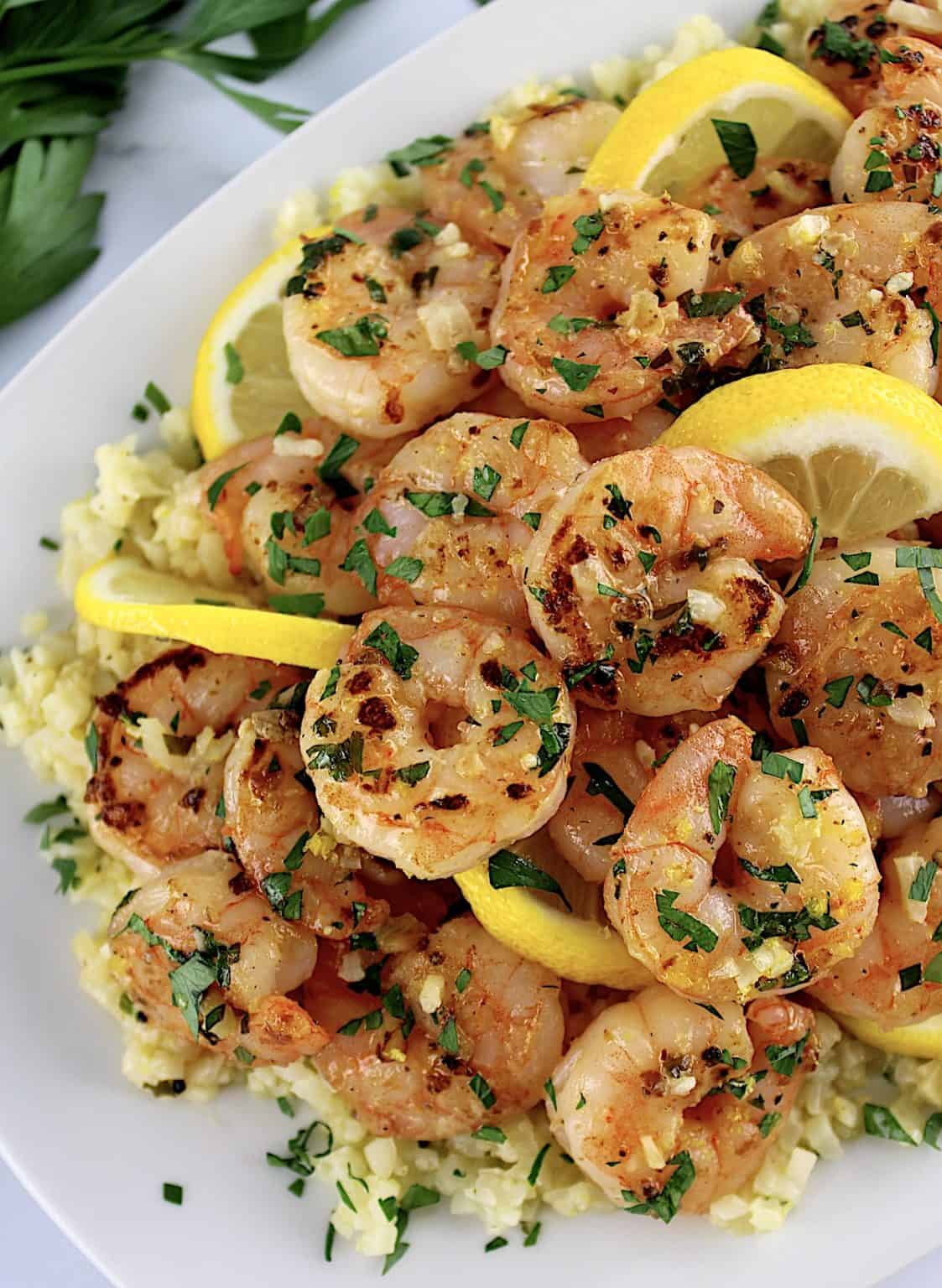 Shrimp Scampi with Cauliflower Rice - Keto Cooking Christian