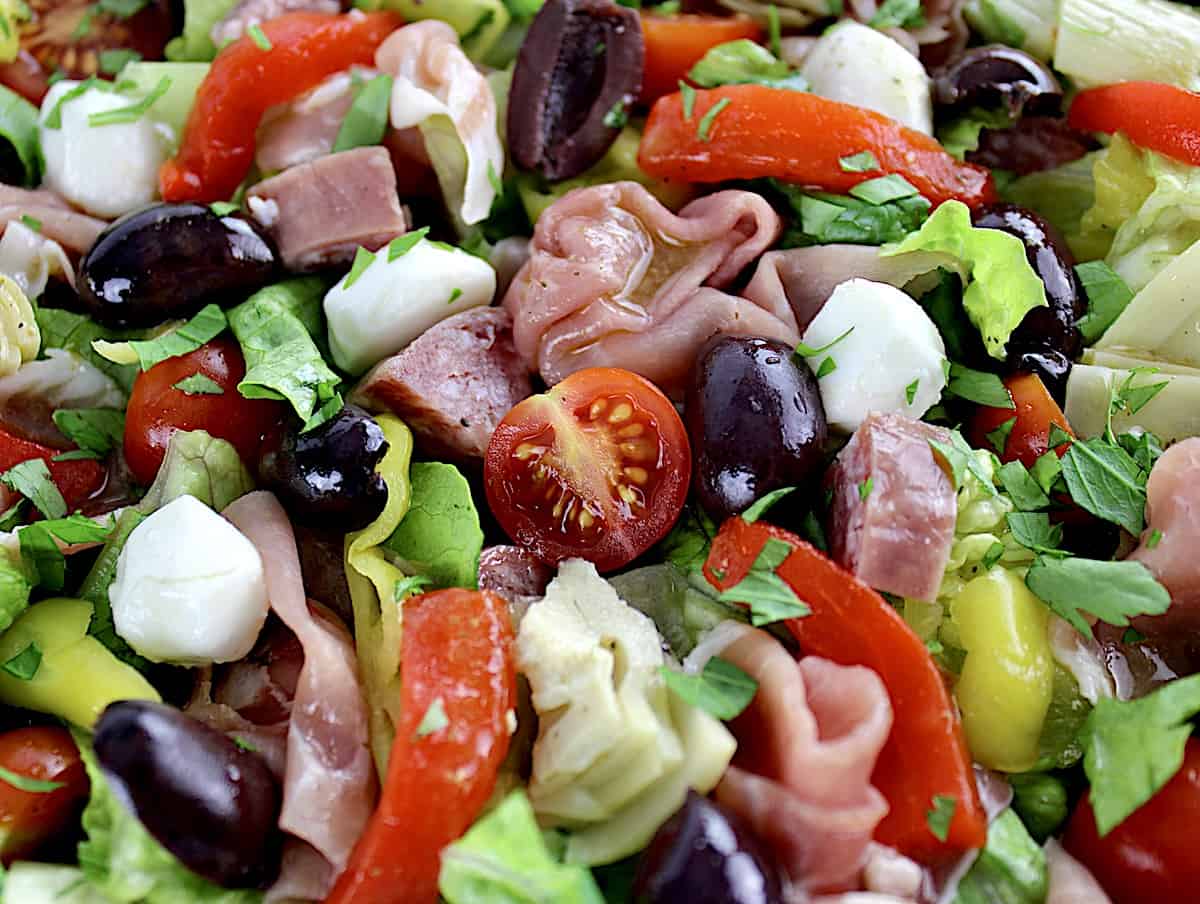closeup of Antipasto Salad