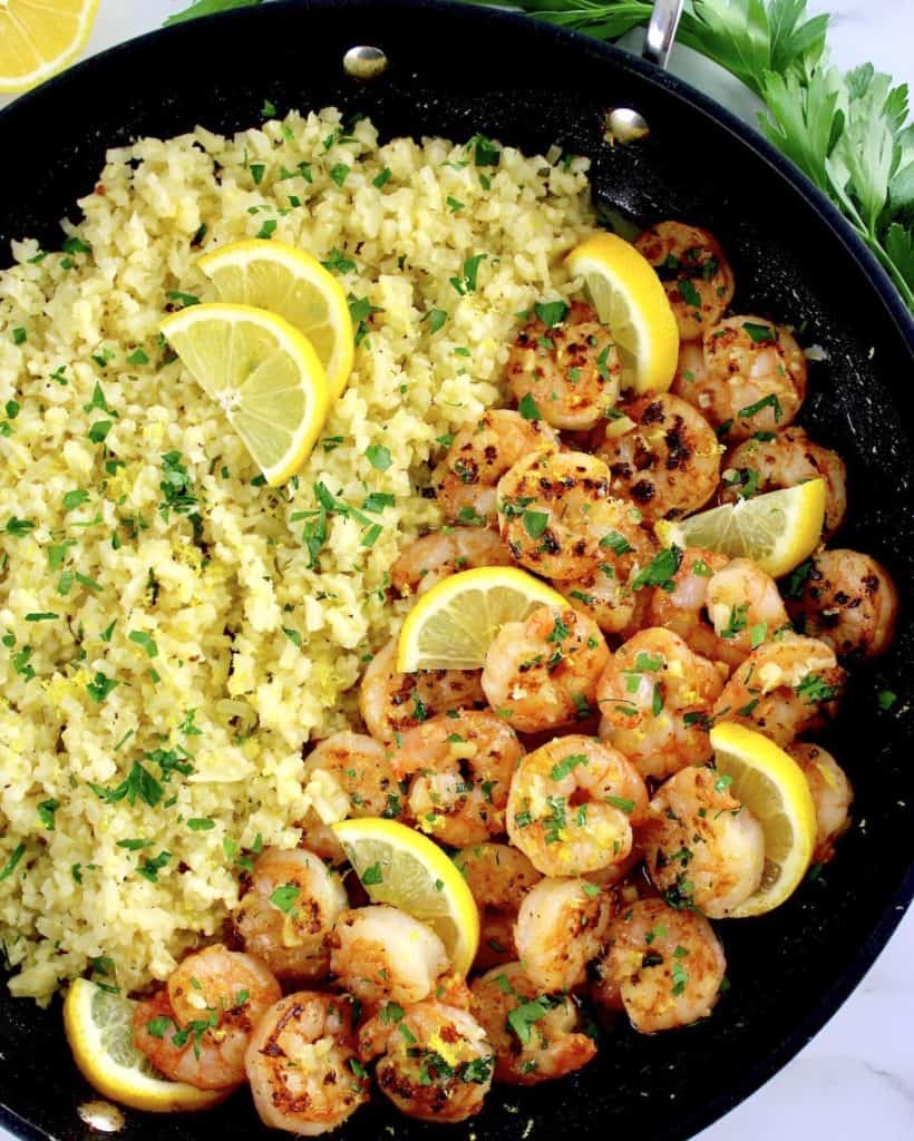 Shrimp Scampi with Cauliflower Rice - Keto Cooking Christian