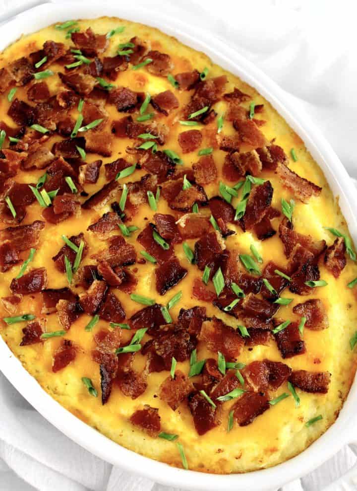 Loaded Creamy Cauliflower Casserole Keto Cooking Christian 9554