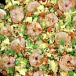 closeup of Shrimp Cauliflower Fried Rice