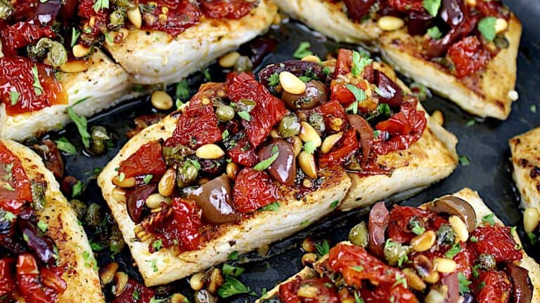 Mediterranean Mahi Mahi in skillet