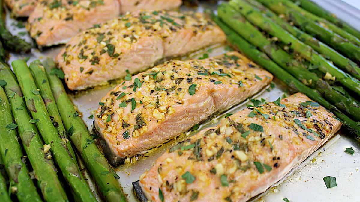 Sheet Pan Salmon and Asparagus