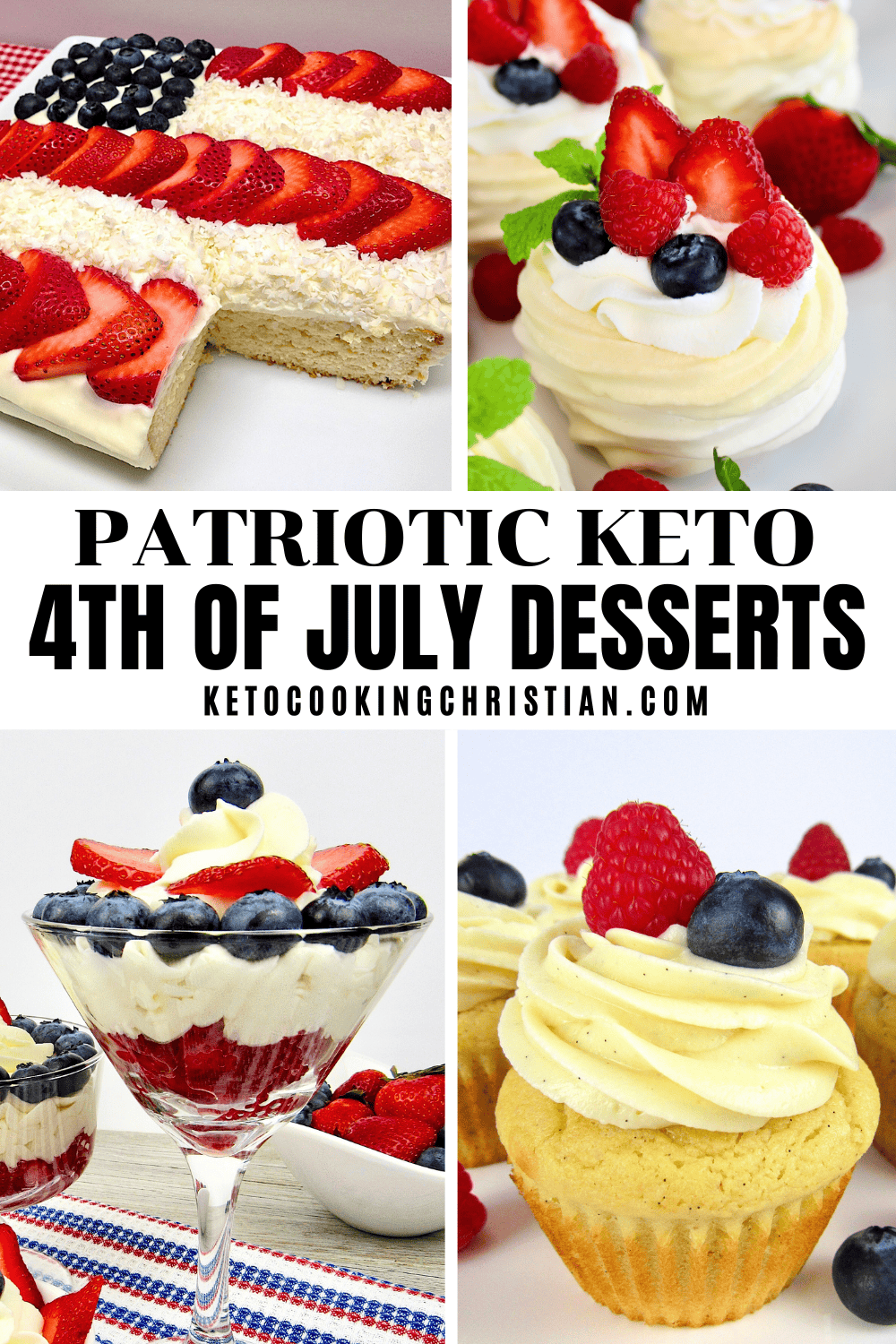 Keto 4th of July Patriotic Desserts