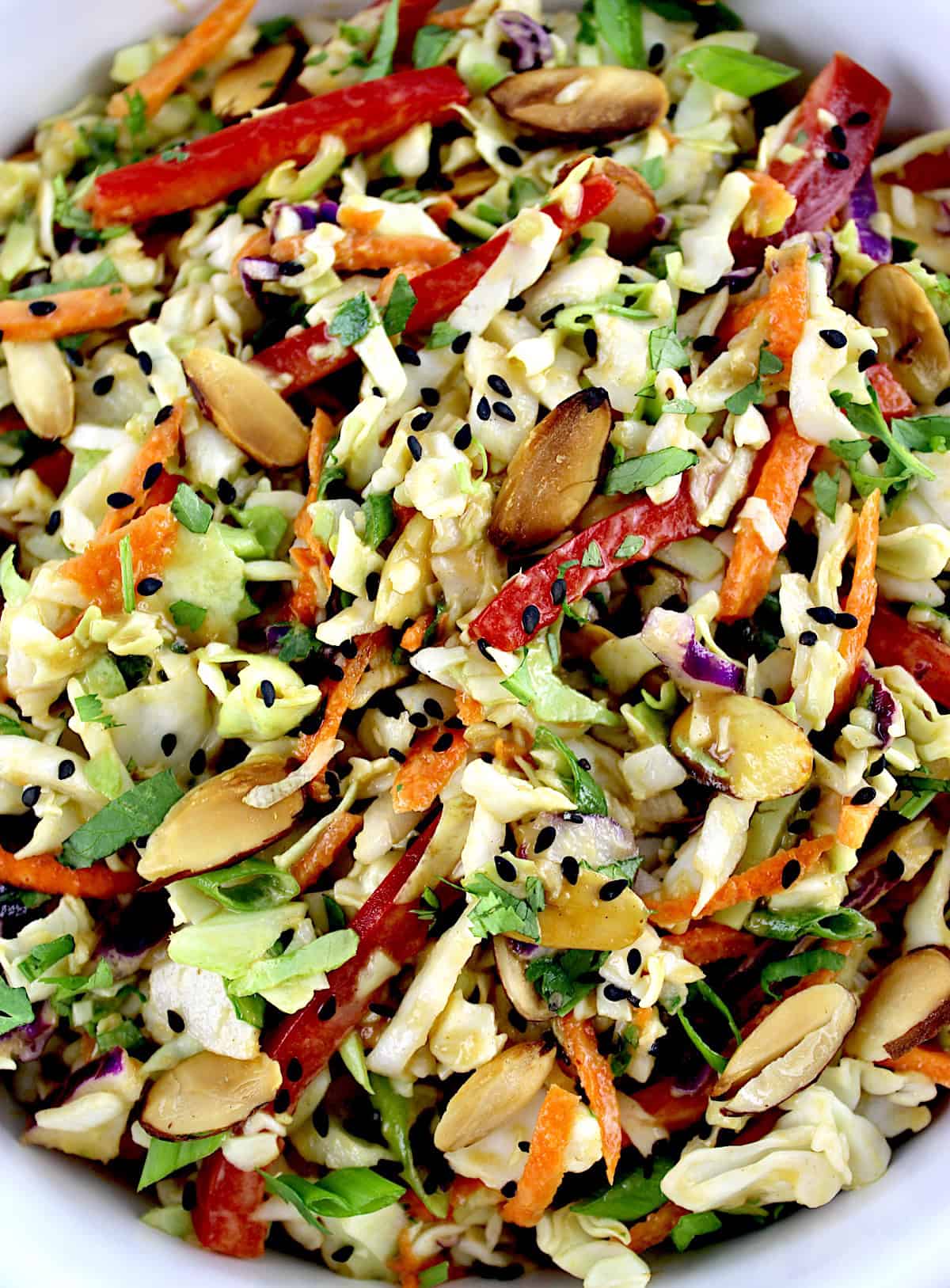 closeup of Peanut Ginger Slaw