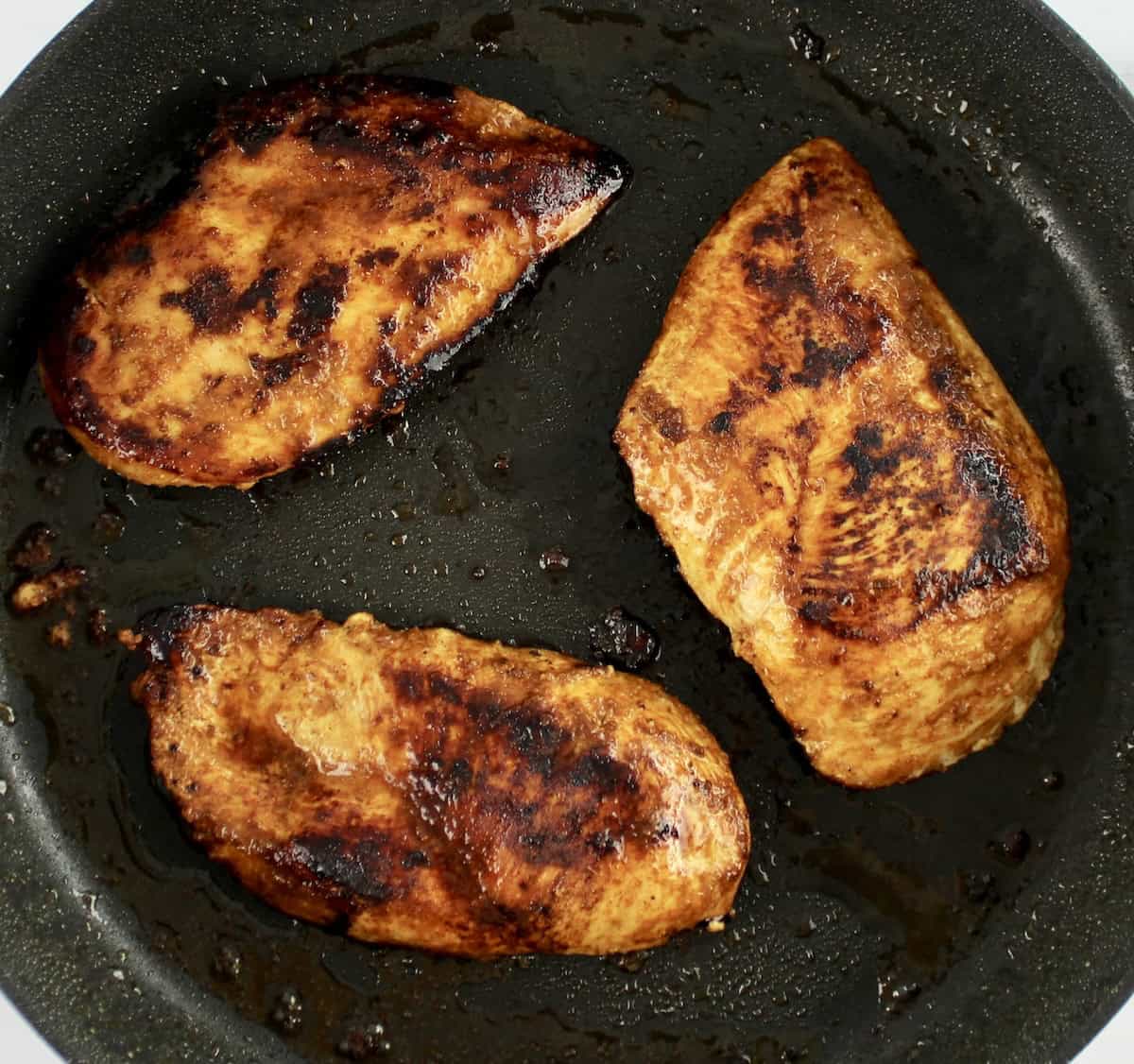 3 cooked chicken breasts with fajita seasoning