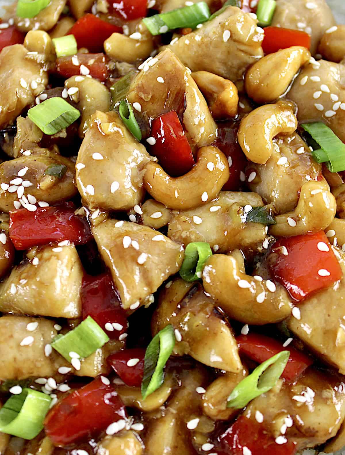 closeup of Cashew Chicken