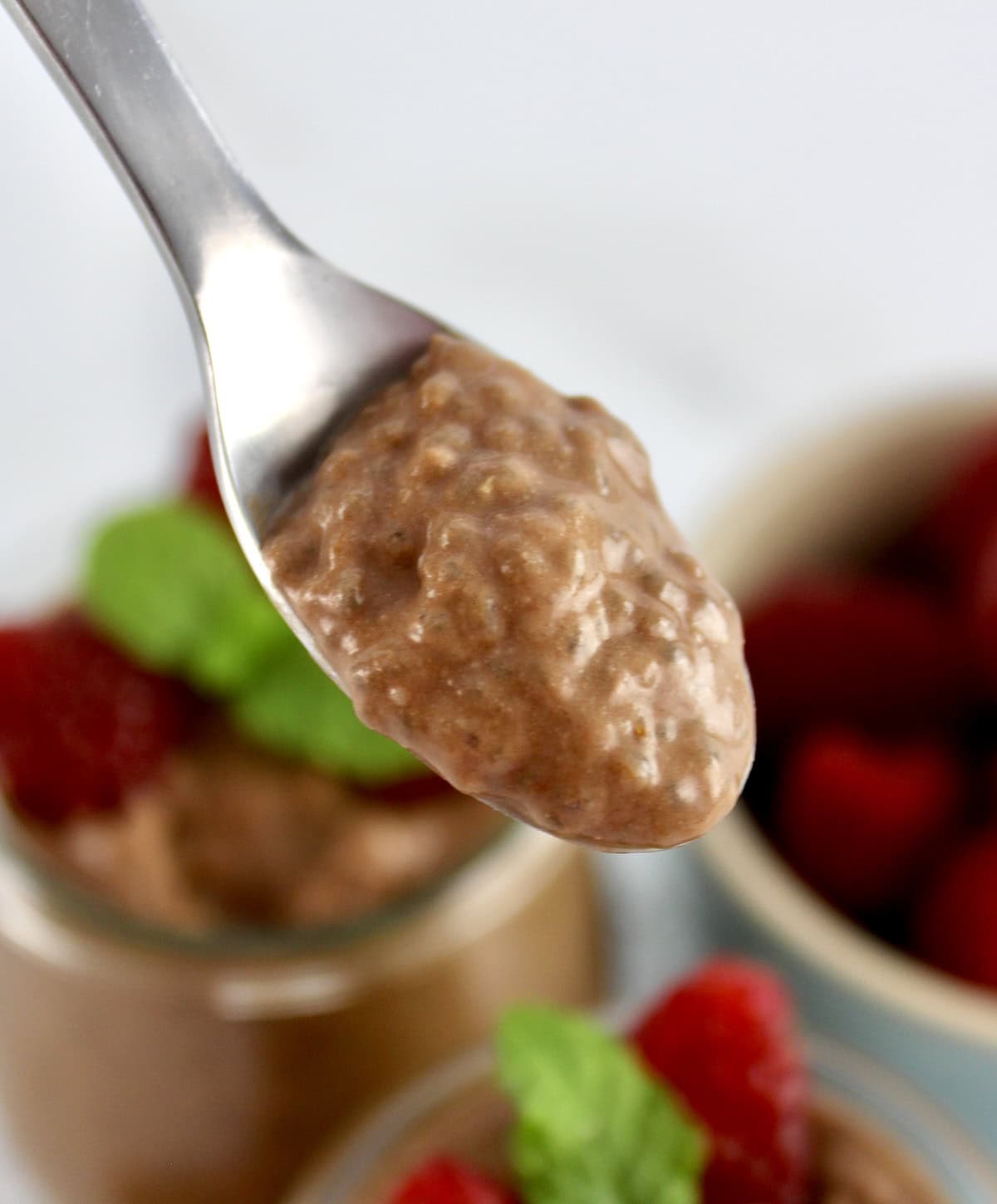 spoonful of Chocolate Chia Seed Pudding