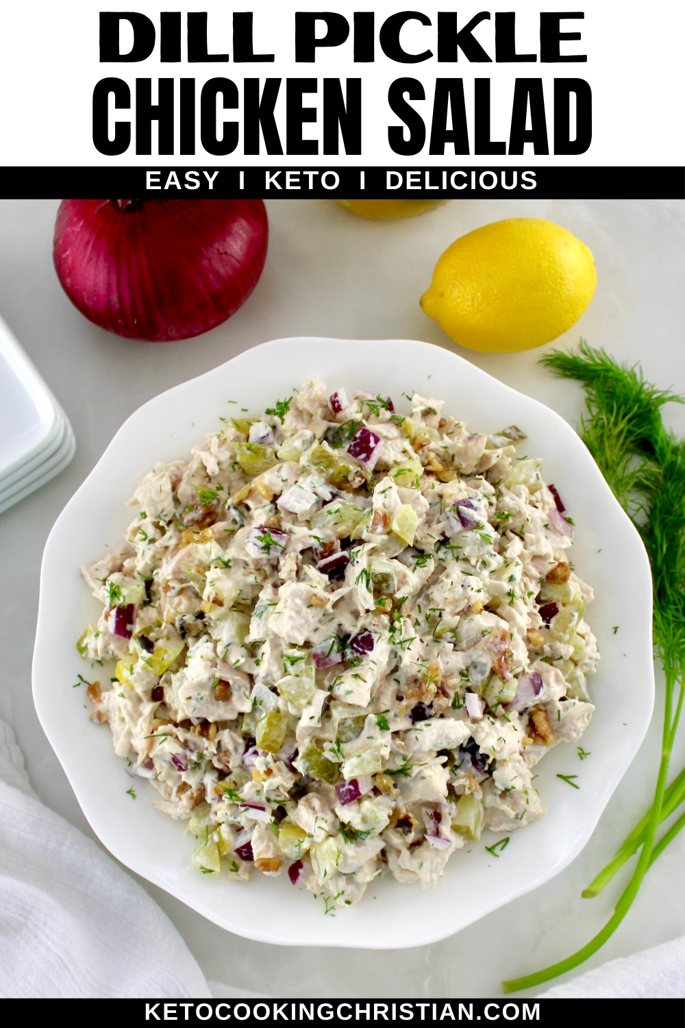 Dill Pickle Chicken Salad pin
