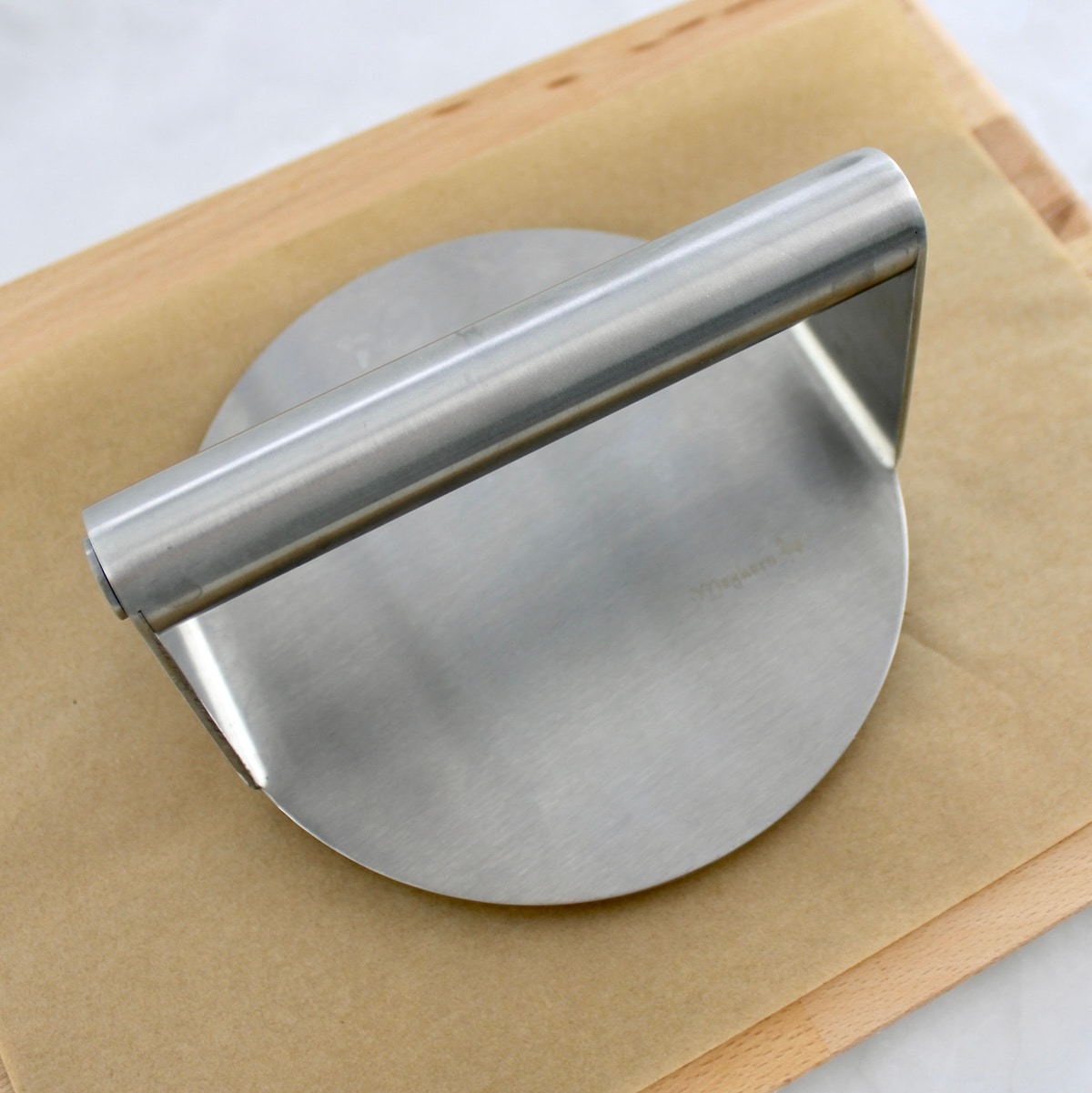 burger press on parchment paper