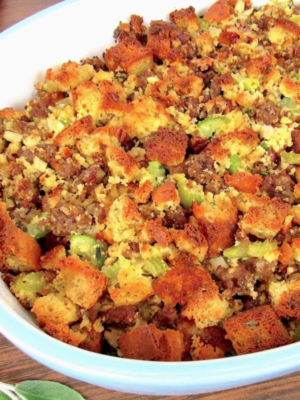 sausage stuffing in casserole dish