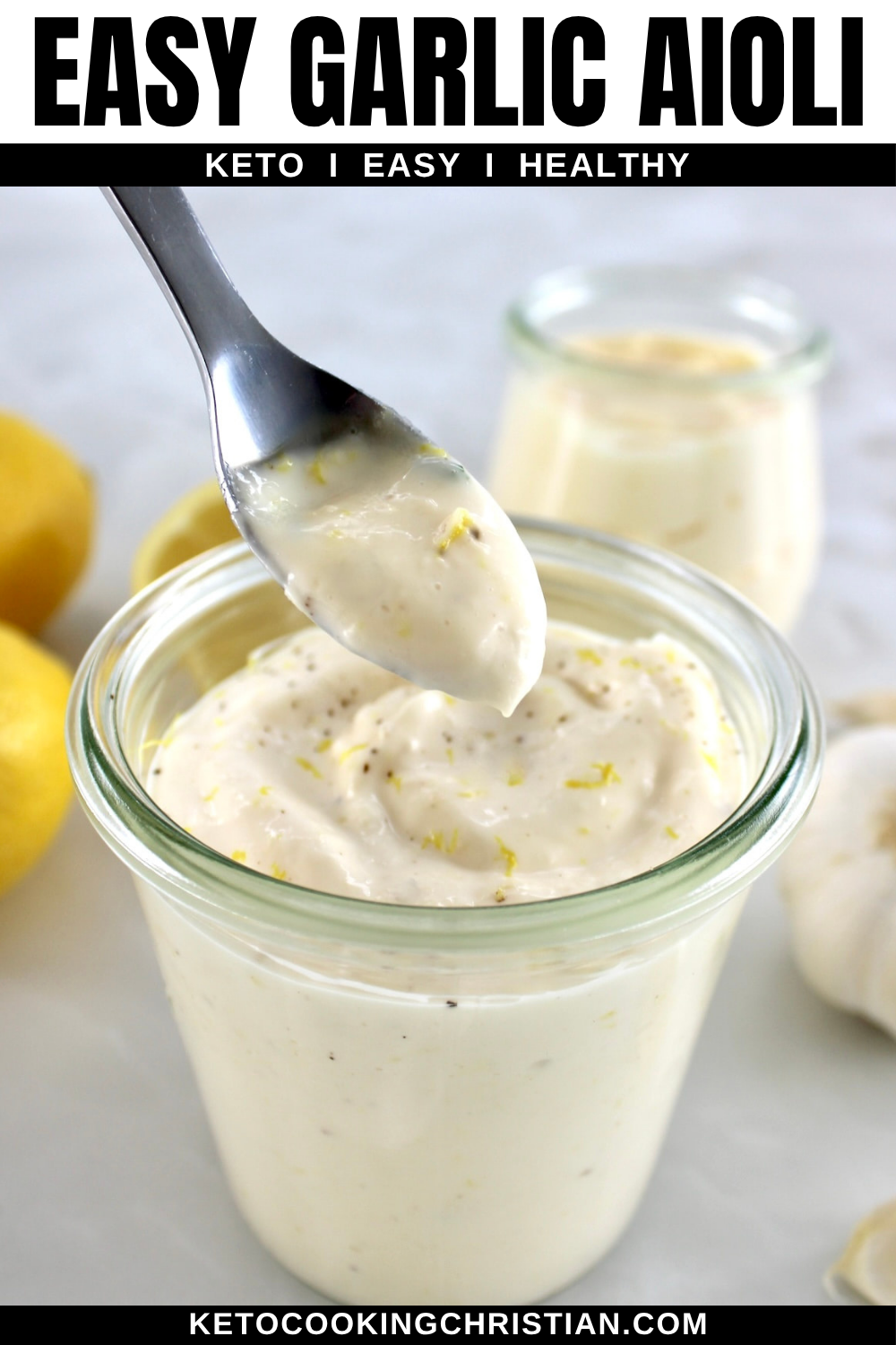 Easy Garlic Aioli pin