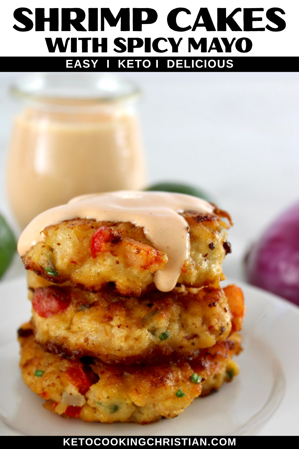 Shrimp Cakes with Spicy Mayo pin