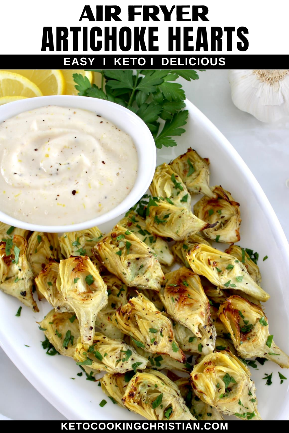 Air Fryer Artichoke Hearts pin