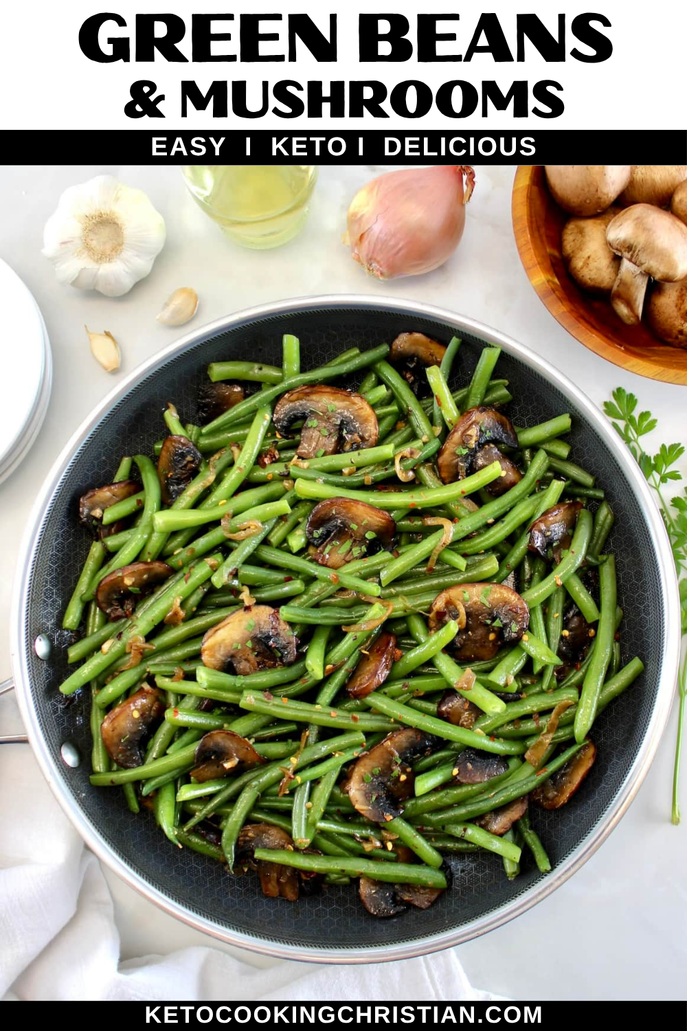 Green Beans with Mushrooms pin