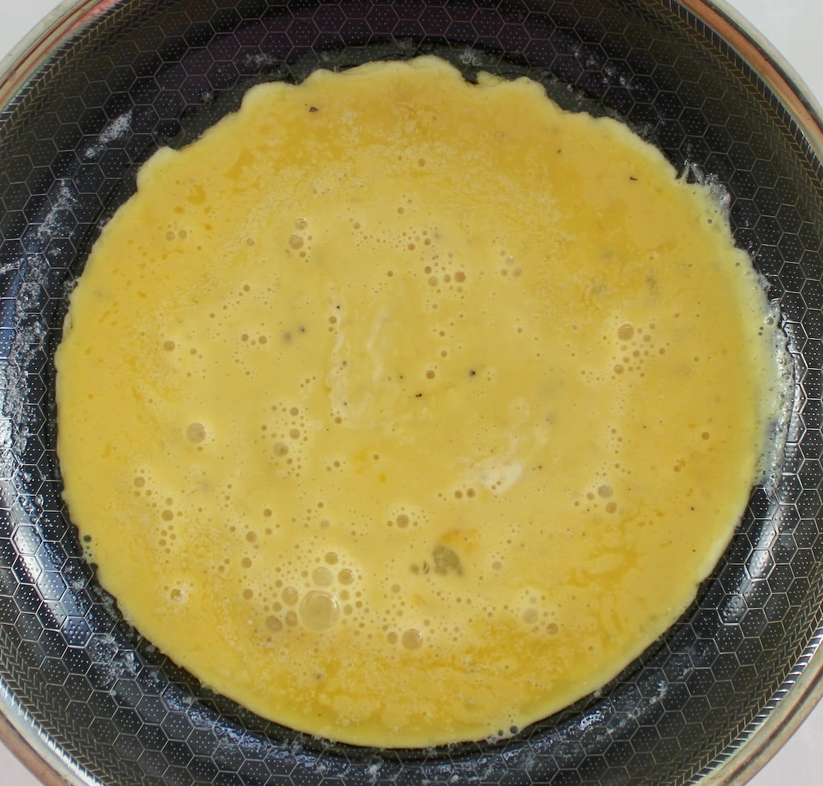 scrambled eggs in skillet