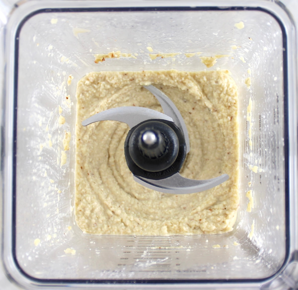 Roasted Garlic Cauliflower Hummus in blender
