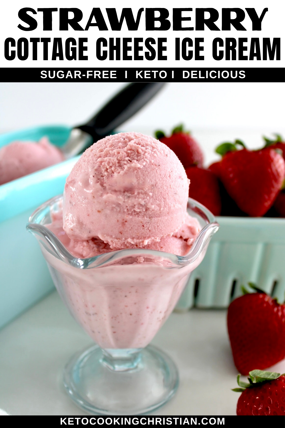 Strawberry Cottage Cheese Ice Cream pin