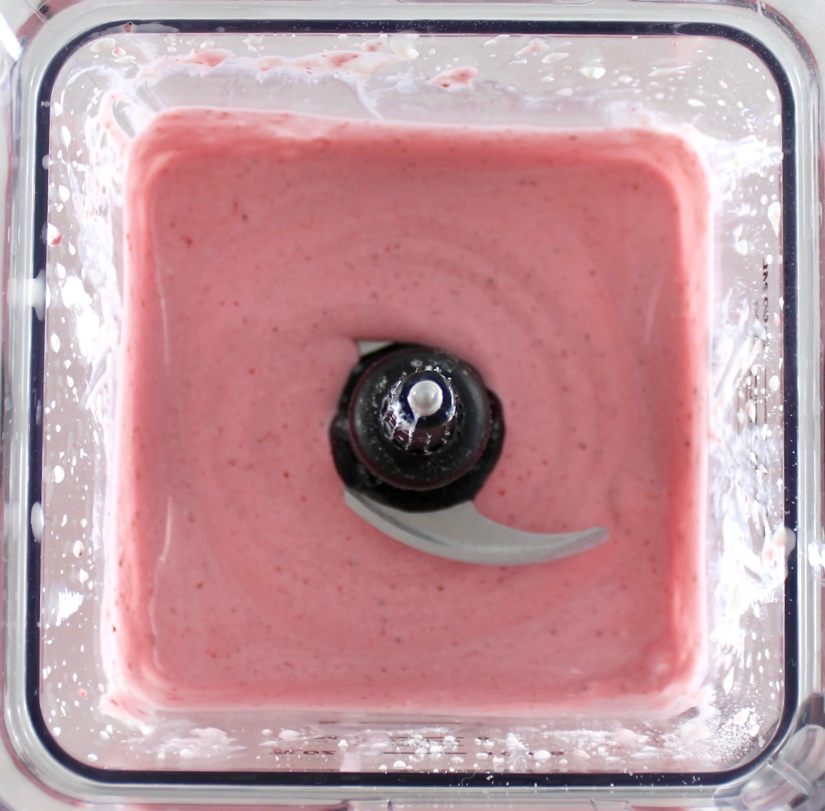 Strawberry Cottage Cheese Ice Cream in blender