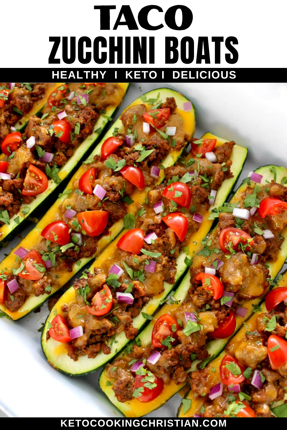 Taco Zucchini Boats pin