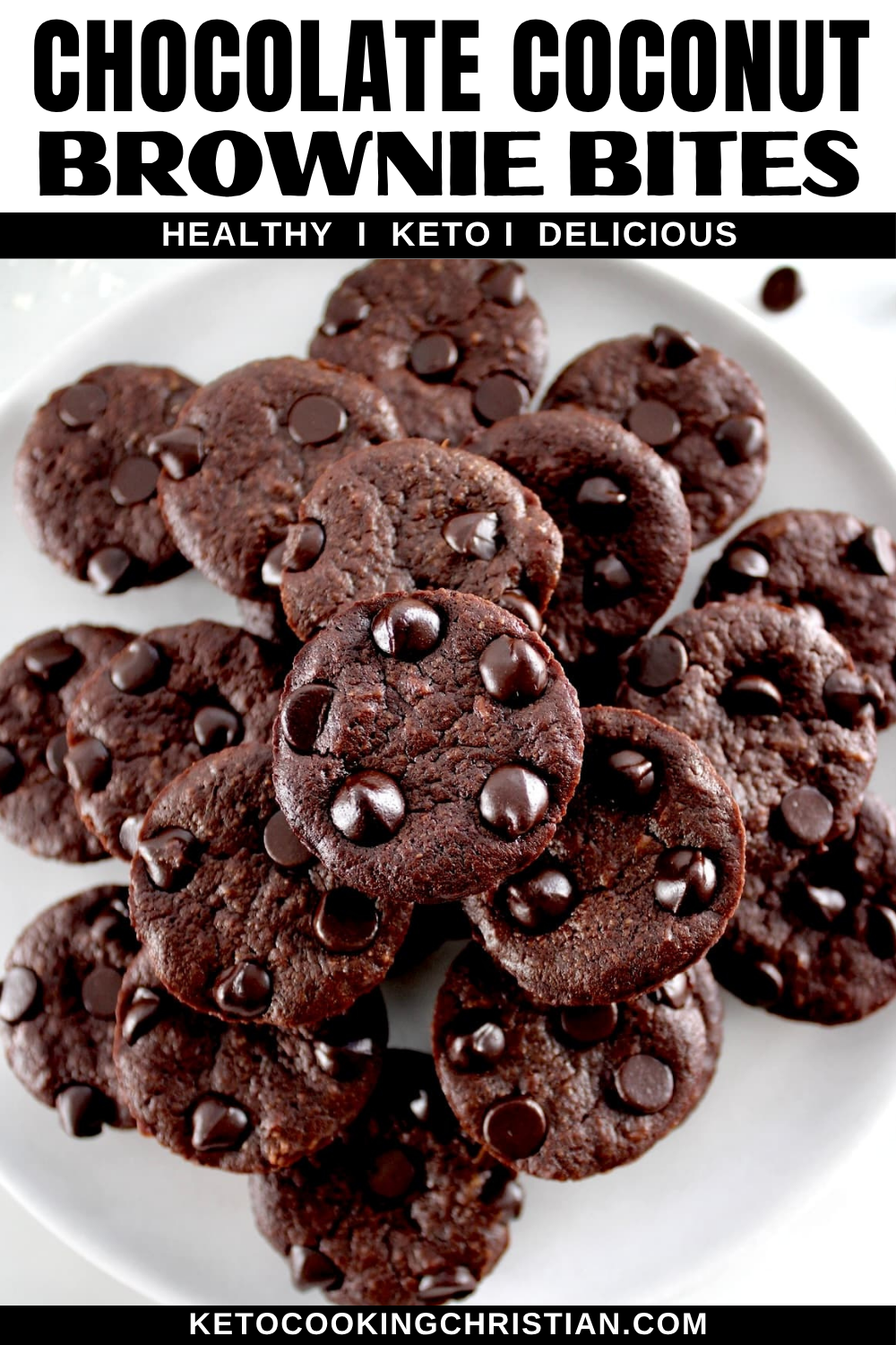 Chocolate Coconut Brownie Bites pin