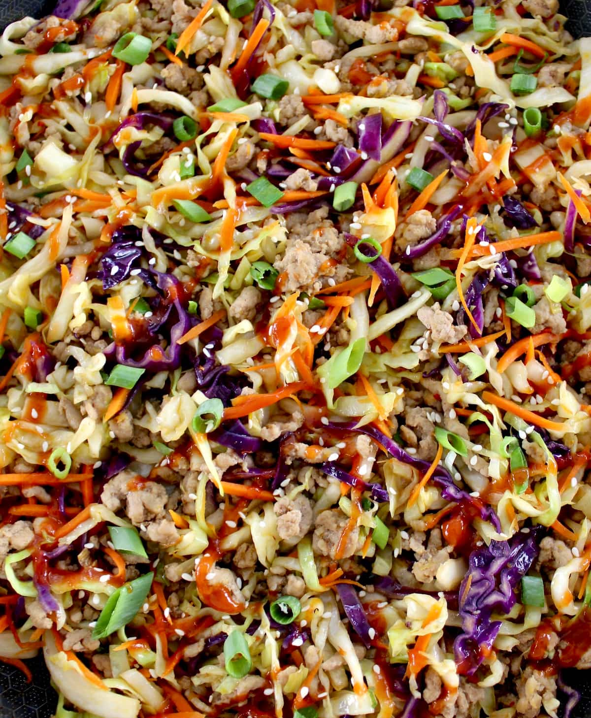 closeup of Keto Egg Roll in a Bowl