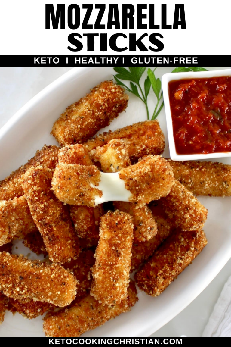 keto mozzarella cheese sticks pin