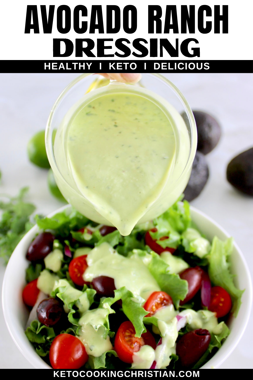 Keto Avocado Ranch Dressing pin