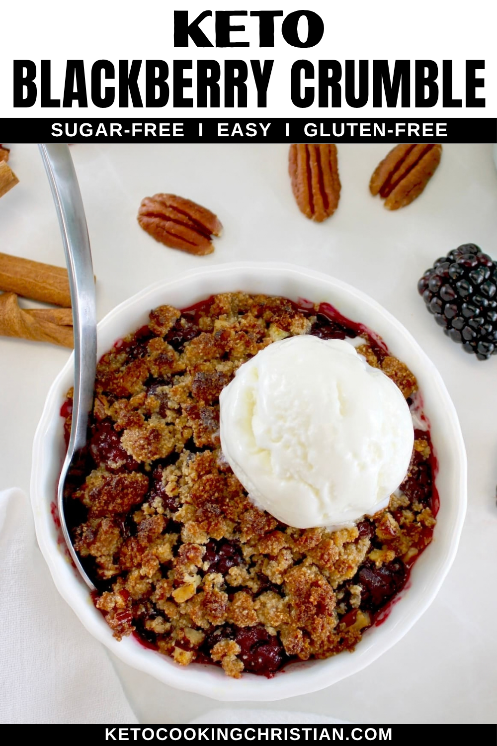 Keto Blackberry Crumble pin