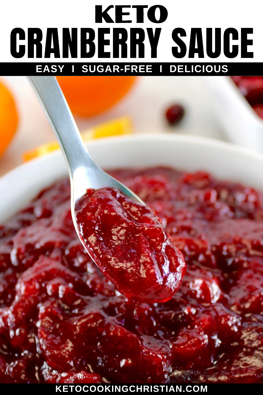 Keto Cranberry Sauce pin